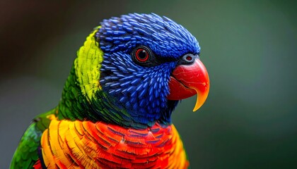 Close-up portrait of a vibrant parrot