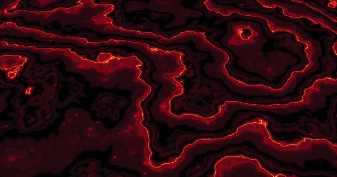 Glowing Topographic Grid Loop Futuristic Sci-Fi Terrain Background
