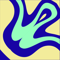 A Harmonious Blend of Serene Blues and Gentle Yellows Forming a Flowing Abstract Design.