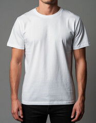 Men's white shirt fashion mockup male model clean studio shot