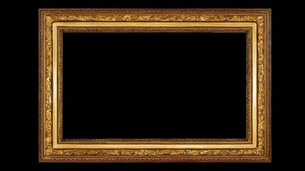 baroque. Ornate golden frame on dark velvet, showcasing intricate baroque details and luxurious texture. event programs, museum guides, designed for cultural heritage projects and event programs.