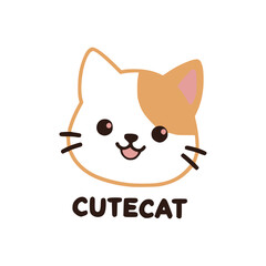 Cat logo template vector icon	