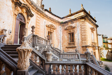 Villa Palagonia, the 18th-century 'Villa of Monsters' in Bagheria, Sicily, near Palermo, an early example of Sicilian Baroque architecture