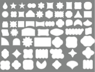 Blank frame and label mega set vector design