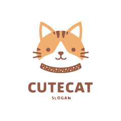 Cat logo template vector icon	