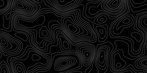 Topographic map pattern background vector. Abstract mountain terrain map background with abstract shape line texture 