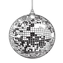 disco ball isolated on white