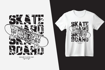 Skateboard urban Casual Fashion Streetwear, Slogan Typography. for screen printing t-shirts, jackets