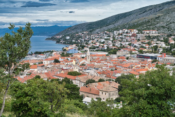 Obraz premium Widok na miasto Senj w Chorwacji