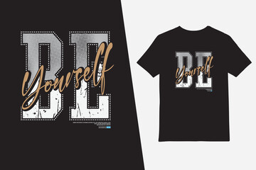 Be yourself slogan urban denim graphic element design typography t shirt vector for ready print