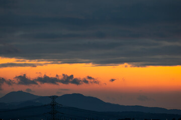 sunrise over the mountains