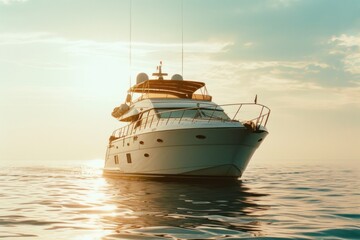 Naklejka premium Yatch sailboat outdoors vacation.