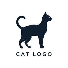Cat logo template vector icon	