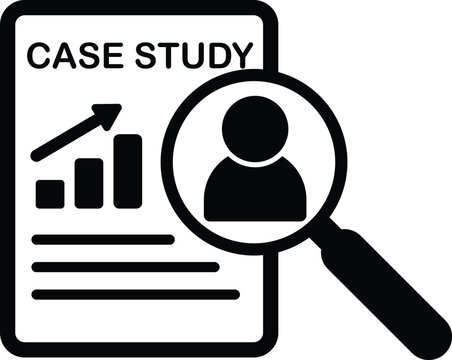 case study icon vector