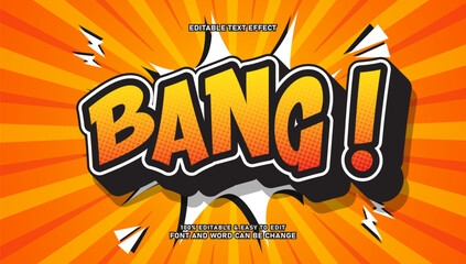 Comic text effect that says bang with 3d style that can be edited © Muh