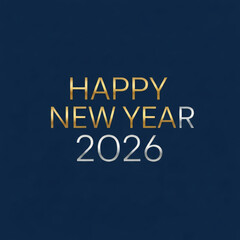 Obraz premium A 3D Illustration of a Happy New Year 2026 Greeting on Dark Background.