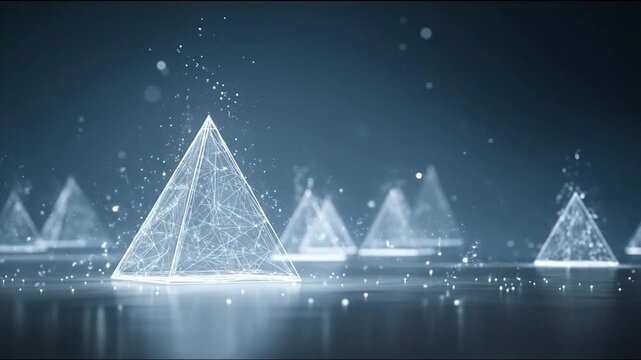 Abstract pyramid structures