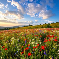 Colorful meadow at sunset (1)