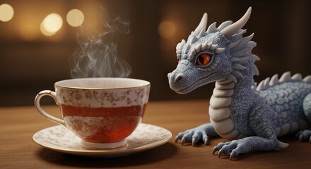Dragon and Cup of Tea