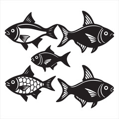 Naklejka premium A Vibrant and Iridescent Tetra Fish, a Colorful Freshwater Aquarium fish Known for its Peaceful Schooling Behavior in Tropical Tanks