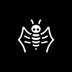 Skeletal Insect Graphic Illustration for Halloween
