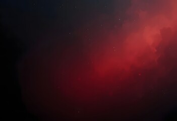 Mysterious and Dreamlike Background of Red Nebula and Twinkling Stars Floating in Space
