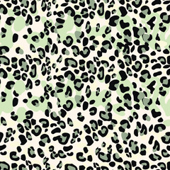 Abstract modern leopard seamless pattern. Animals trendy background. Color decorative vector stock illustration for print, card, postcard, fabric, textile. Modern ornament of stylized skin.