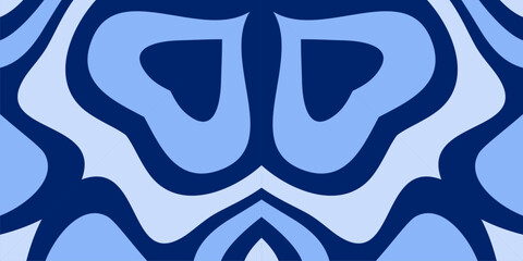 Abstract flowing organic shapes in varying shades of blue create a mesmerizing psychedelic pattern suitable for graphic design.