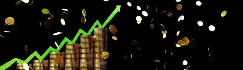 Modern Smartphone with Neon Graph Symbolizing Fintech, Crypto Trading, and Innovative Business Finance 3D Rendering