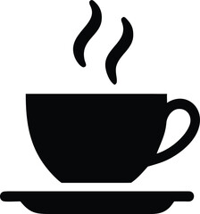 Steaming Coffee Vector Illustration Minimalist