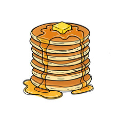 Stack of Pancakes with Syrup