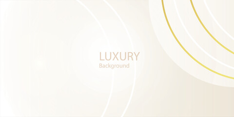 White and gray abstract  background with gorgeous golden line decoration.