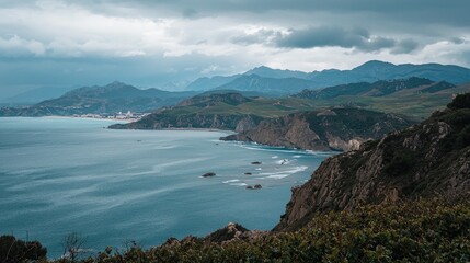 France landscape Alps vineyards and Atlantic coast beautiful nature view