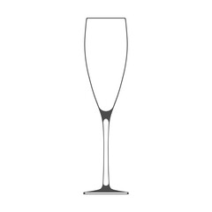 Vector sign of glass of wine isolated on white background