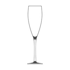 Sign of glass of wine isolated on white background
