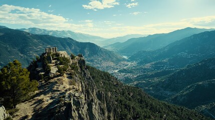 Andorra landscape Pyrenean peaks and narrow valleys beautiful nature view