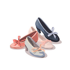 Naklejka premium Collection of Elegant Women's Shoes with Bows