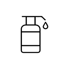 Pump bottle with liquid drop