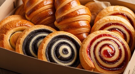 Assorted Pastries in a Box Delicious Baked Goods