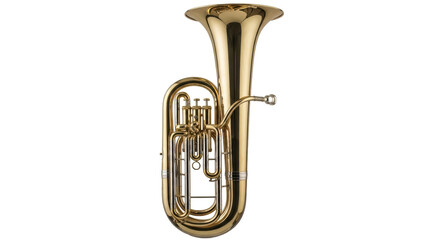 Isolated Euphonium in Brass, Musical Instrument for Band, Orchestra, or Solo Performance