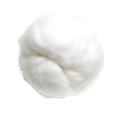 White Fluffy Cotton Ball on White Background for Graphic Design Projects