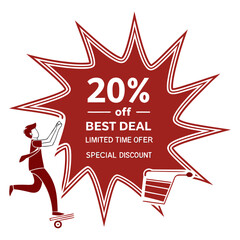 Black Friday sale icon bold  modern design , and feature
Modern shaped design template.