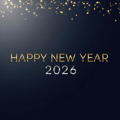 A Festive Holiday Greeting for the Year 2026 on Dark Background.