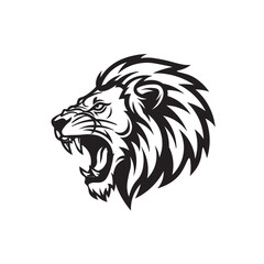 Roaring lion head logo