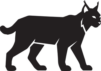 silhouette vector, Canada lynx