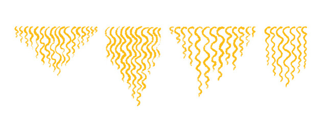 Instant pasta pattern Vector noodle crayon symbol