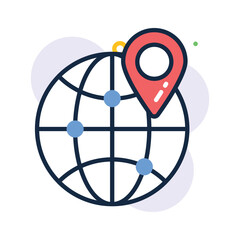 Get this amazon flat style icon of global location in modern style