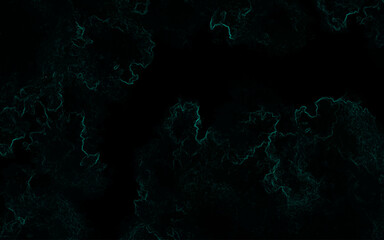 Dark abstract texture with faint glowing teal-green lines forming smoky, cloud-like organic shapes. Mysterious, digital, and atmospheric feel, resembling neon fractals or flowing energy currents