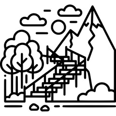 Fototapeta premium Staircase Icon