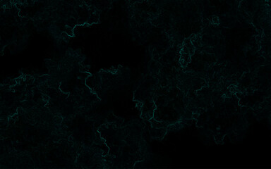 Dark abstract texture with faint glowing teal-green lines forming smoky, cloud-like organic shapes. Mysterious, digital, and atmospheric feel, resembling neon fractals or flowing energy currents
